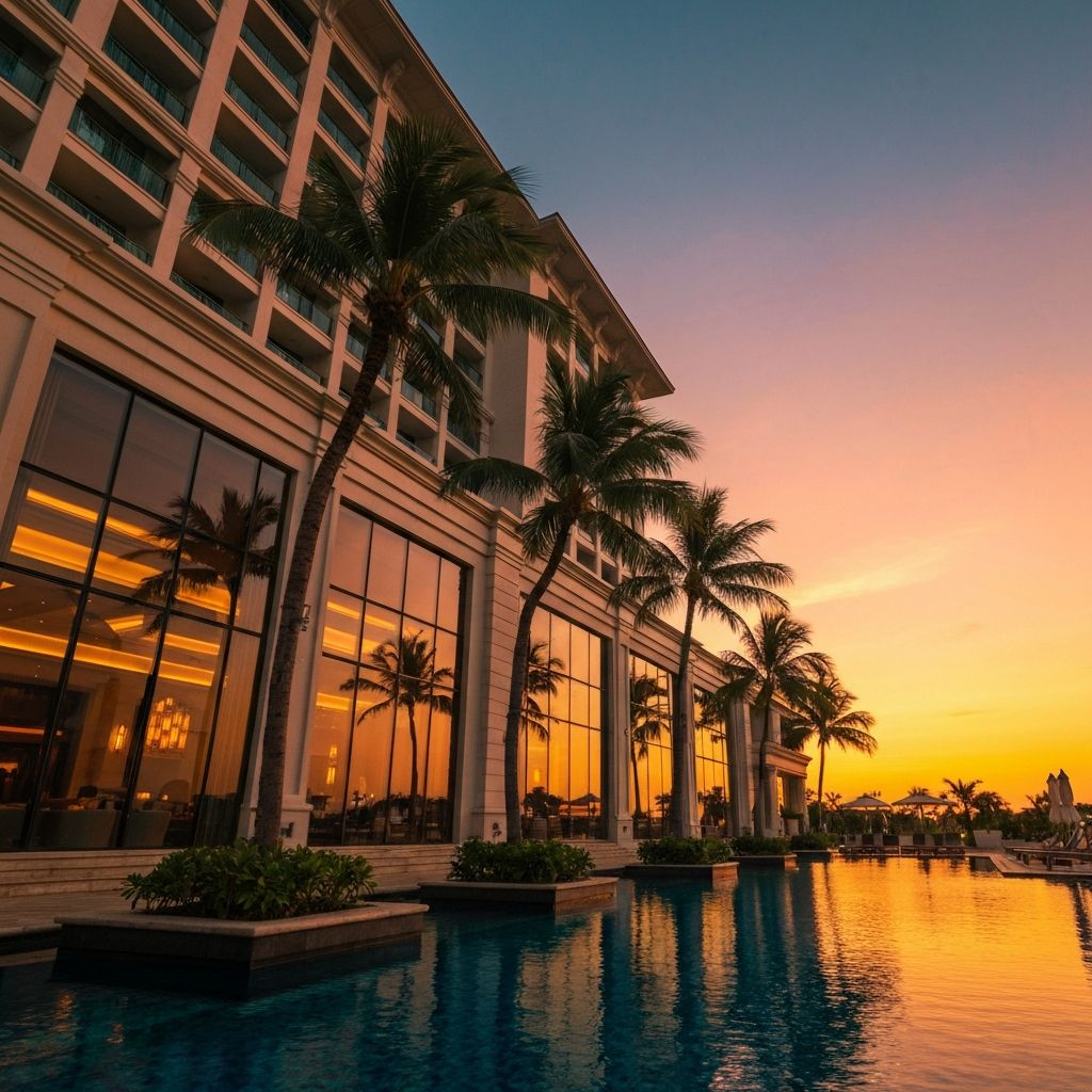 Luxury hotel with pool